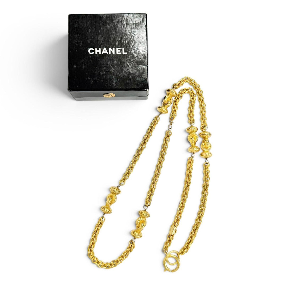 CC Logo Chain Pendant Necklace Metal
