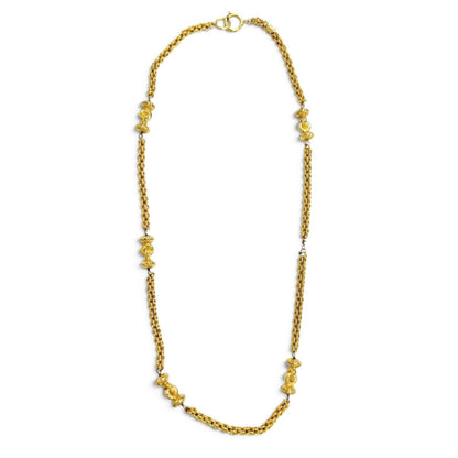 CC Logo Chain Pendant Necklace Metal