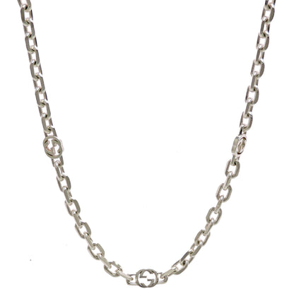 Interlocking G Pendant Necklace Sterling Silver
