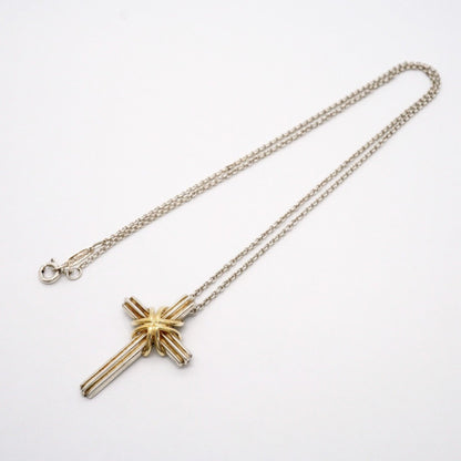 Pendant Necklace Sterling Silver and 18K Yellow Gold