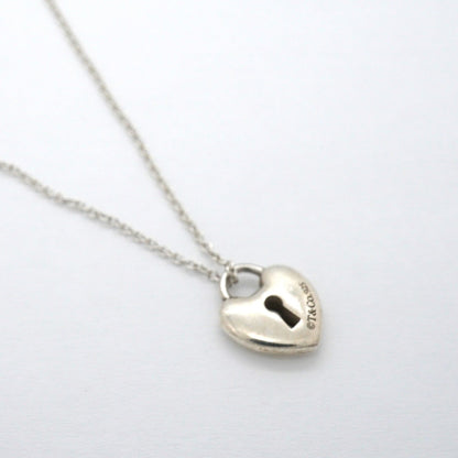Heart Lock Pendant Necklace Sterling Silver