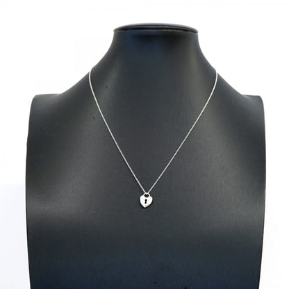 Heart Lock Pendant Necklace Sterling Silver