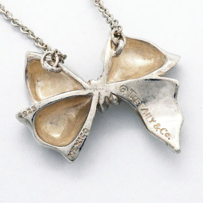 Ribbon Pendant Necklace Sterling Silver