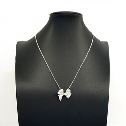 Ribbon Pendant Necklace Sterling Silver