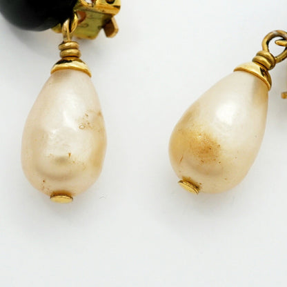 CC Logo Clip-On Earrings Metal Gold-Tone Metal
