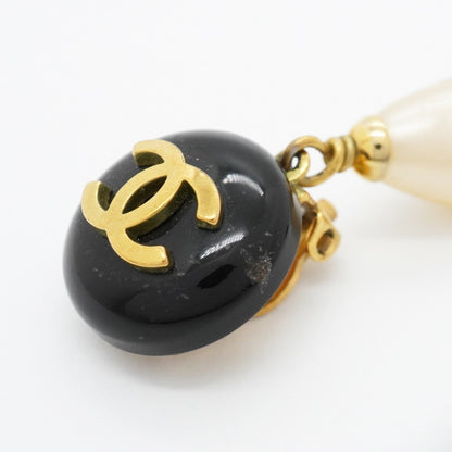 CC Logo Clip-On Earrings Metal Gold-Tone Metal