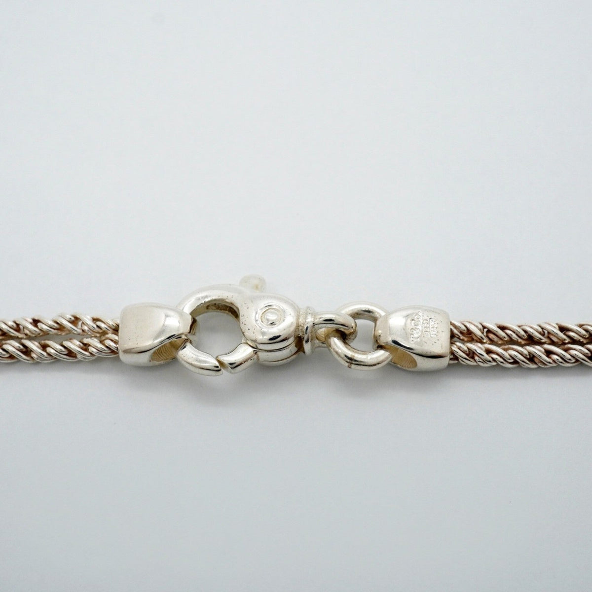 Center Knot Double Rope Pendant Necklace Sterling Silver