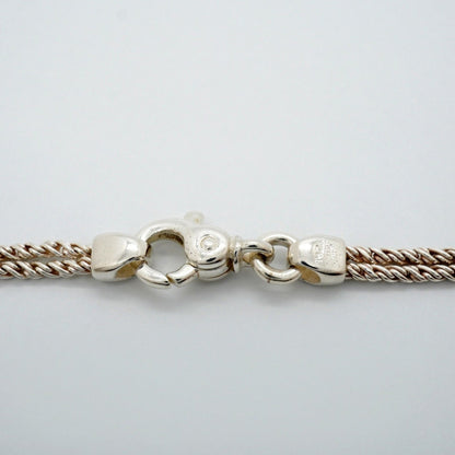 Center Knot Double Rope Pendant Necklace Sterling Silver