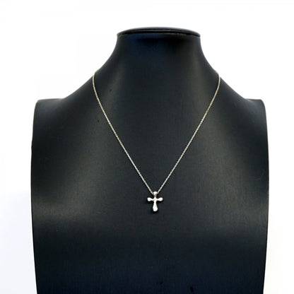 Small Cross Pendant Necklace Sterling Silver