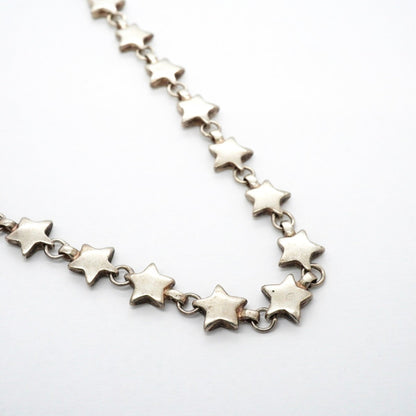 Puff Star Pendant Necklace Sterling Silver