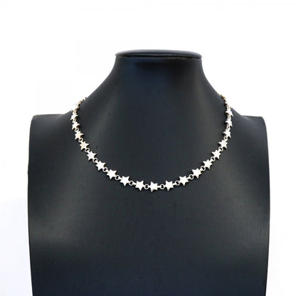 Puff Star Pendant Necklace Sterling Silver