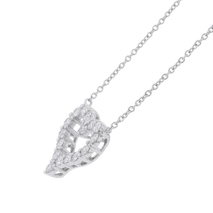 Sentimental Heart Pendant Necklace Platinum