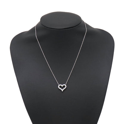 Sentimental Heart Pendant Necklace Platinum