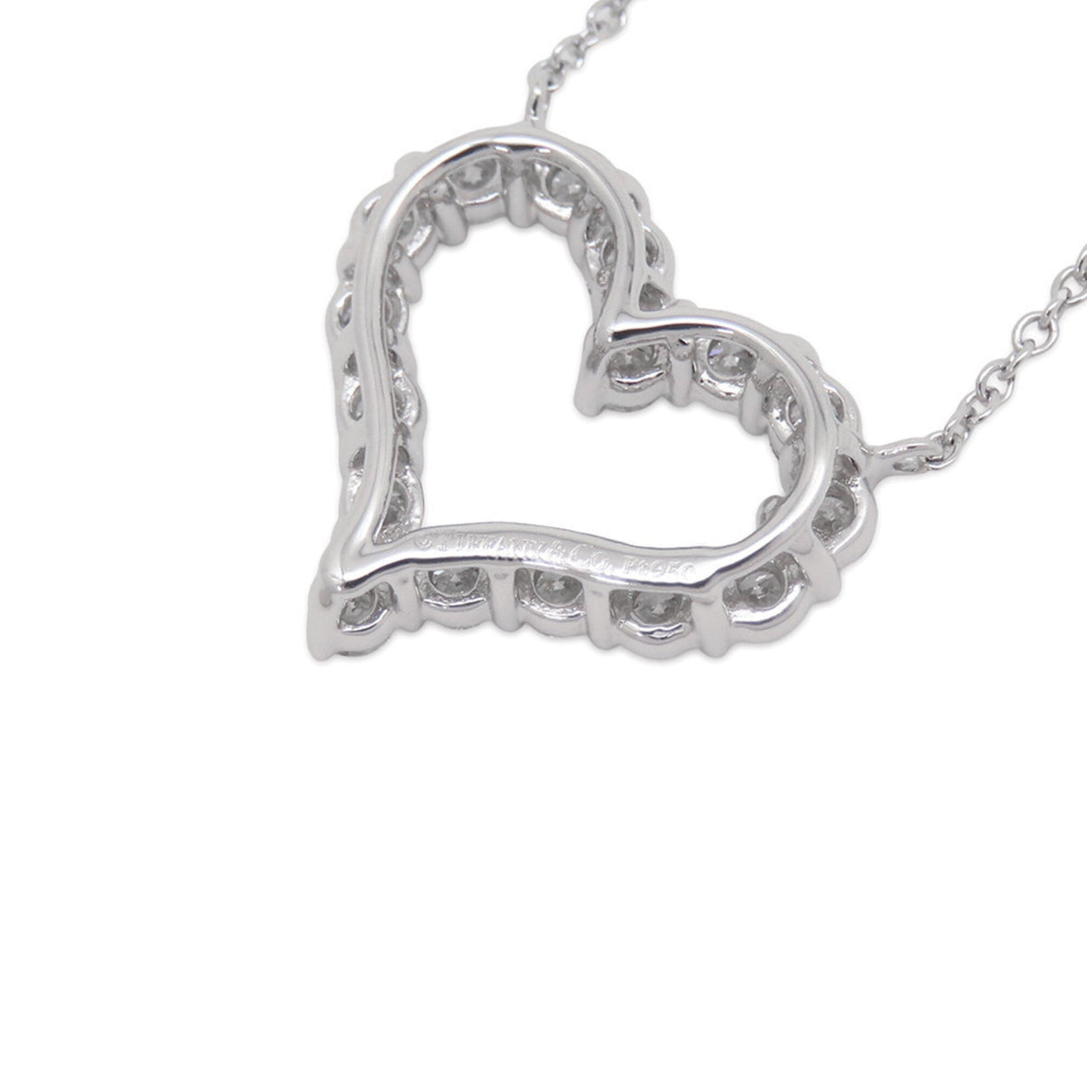 Sentimental Heart Pendant Necklace Platinum