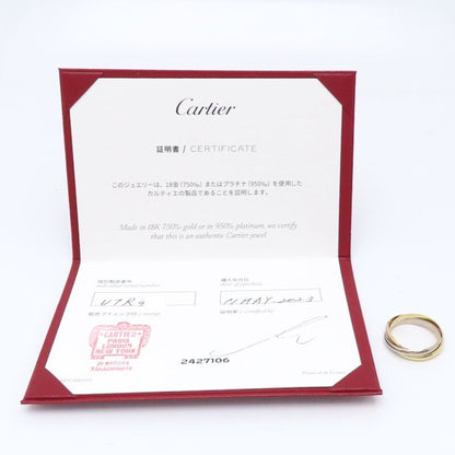 Vendome Louis Cartier Band Ring 18K Tricolor Gold