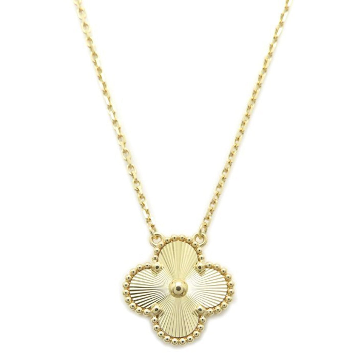Vintage Alhambra Pendant Necklace 18K Yellow Gold