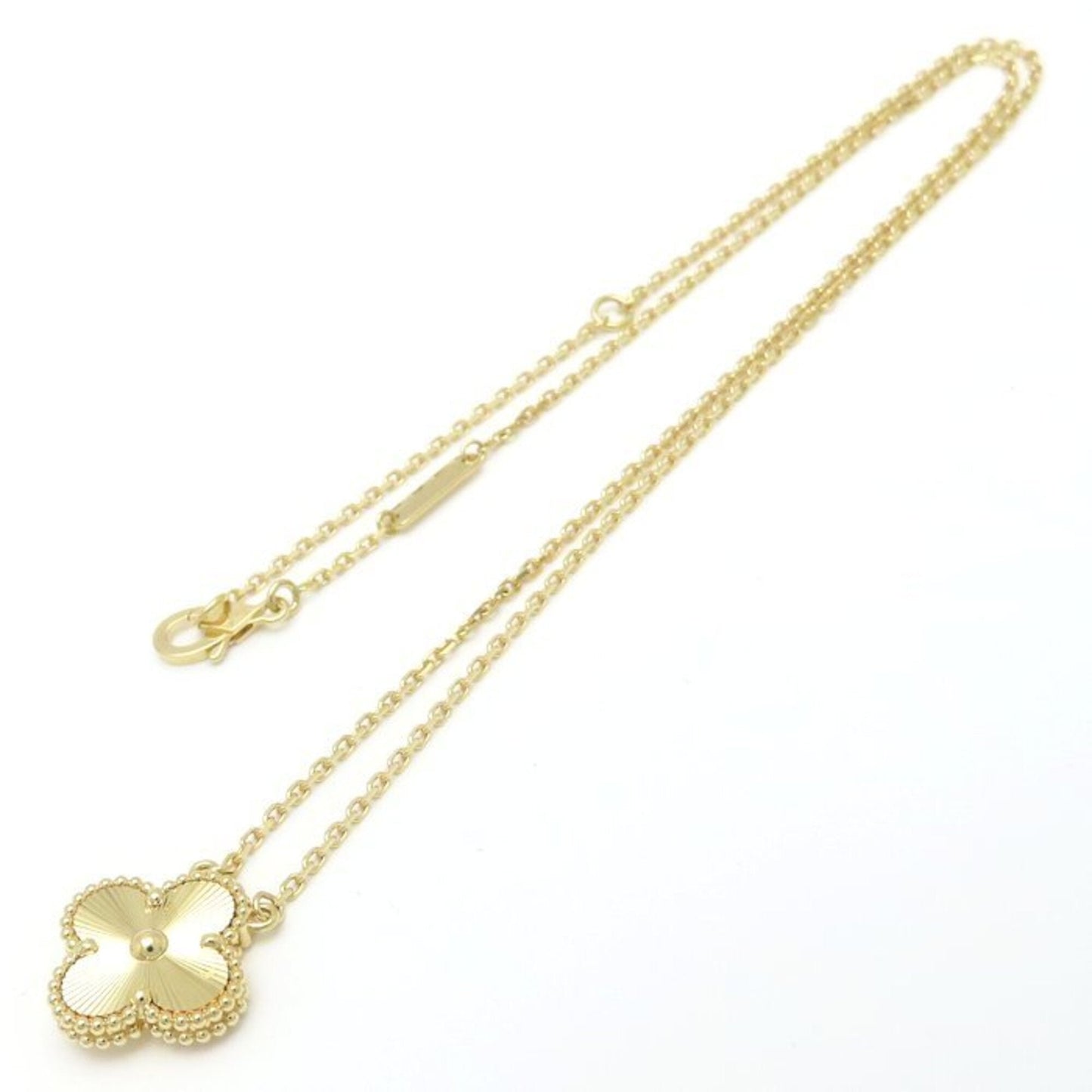 Vintage Alhambra Pendant Necklace 18K Yellow Gold