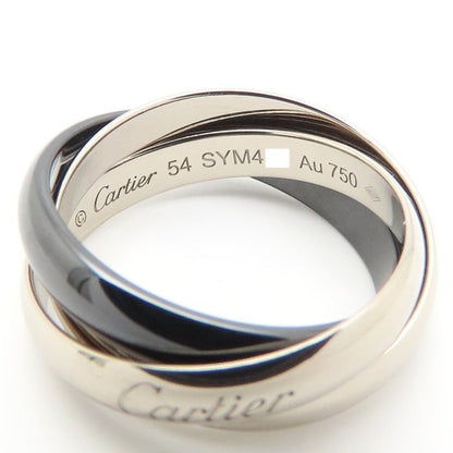 Trinity Ring 18K White Gold and Ceramic
