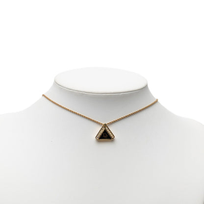 Pendant Necklace Gold and Rhinestone