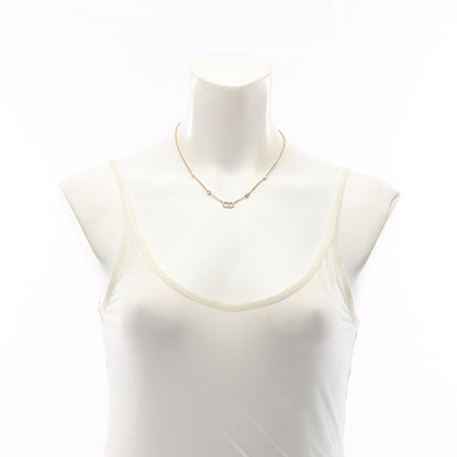 Pendant Necklace Artificial Pearl and Gold and Rhinestone