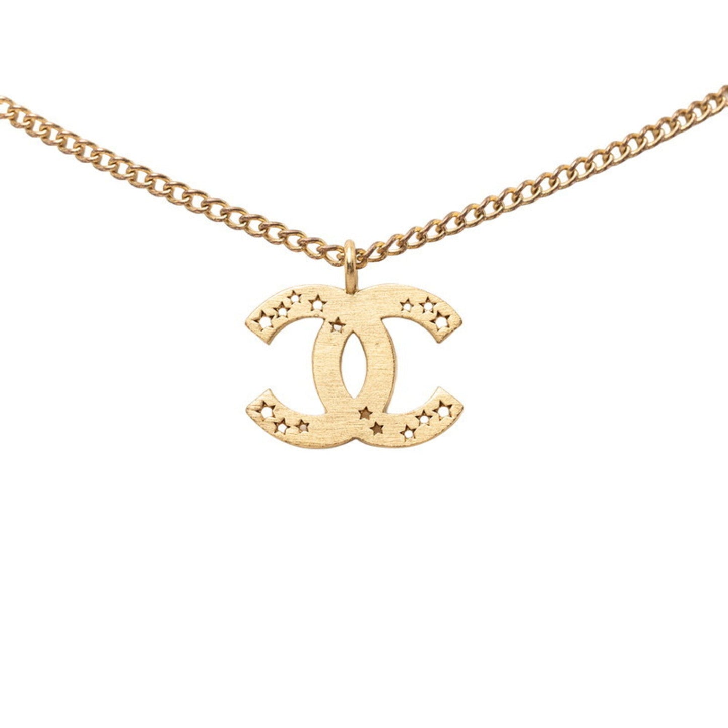 CC Logo Chain Pendant Necklace Metal