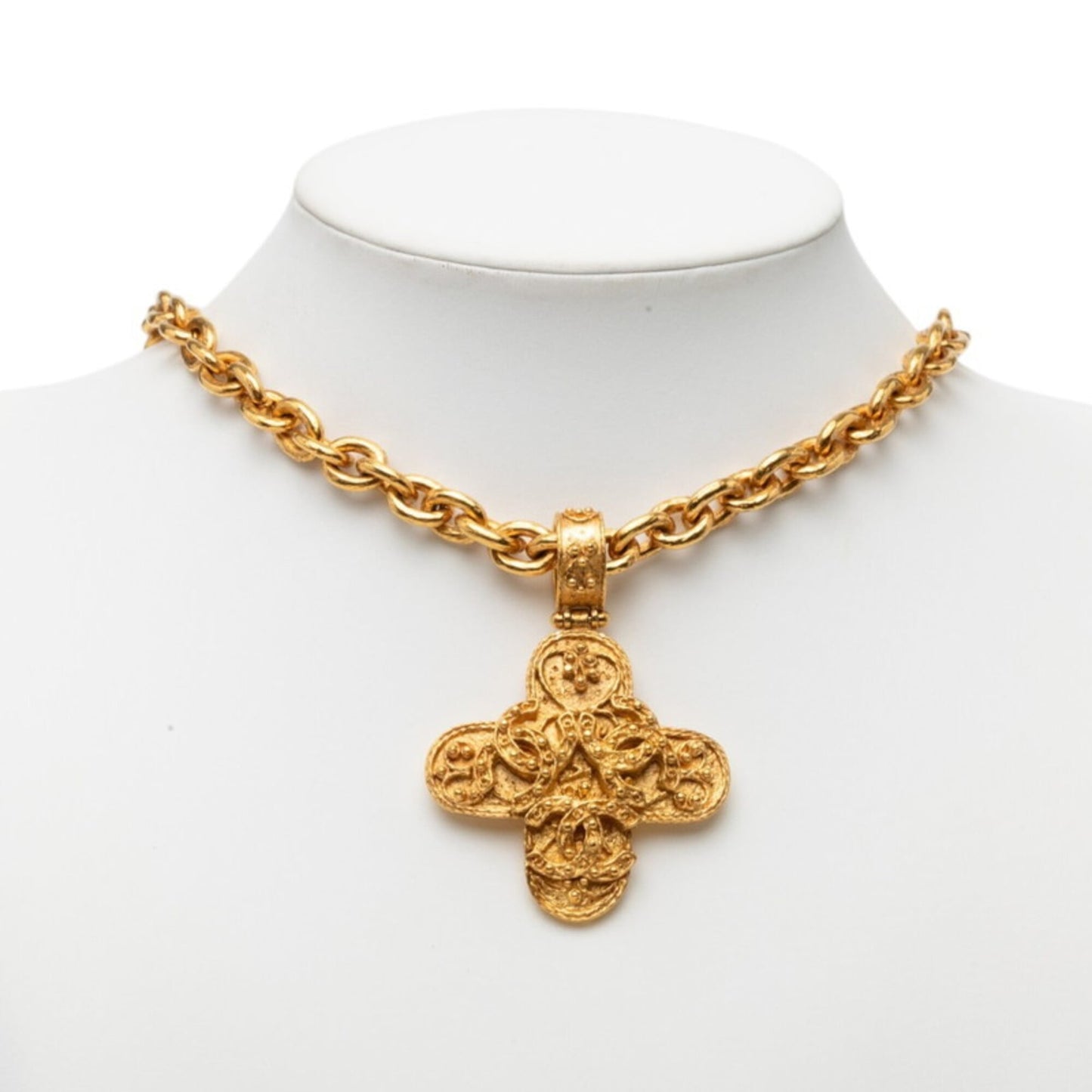 CC Logo Chain Pendant Necklace Metal
