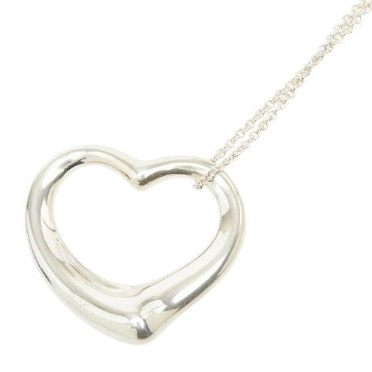 Open Heart Pendant Necklace Sterling Silver 32.3mm