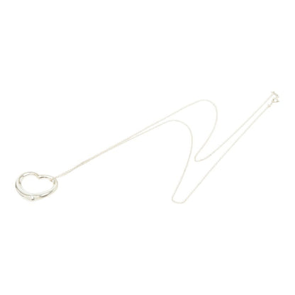 Open Heart Pendant Necklace Sterling Silver 32.3mm