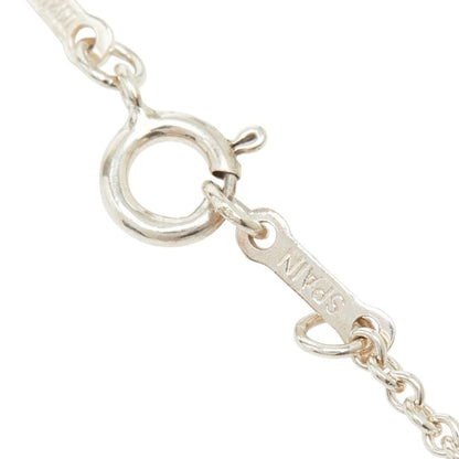 Open Heart Pendant Necklace Sterling Silver 32.3mm