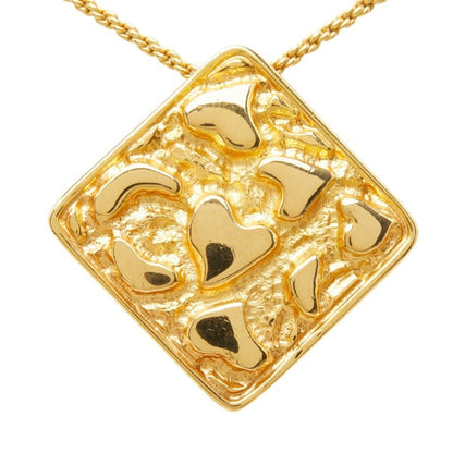 Heart Square Chain Pendant Necklace Gold Plated