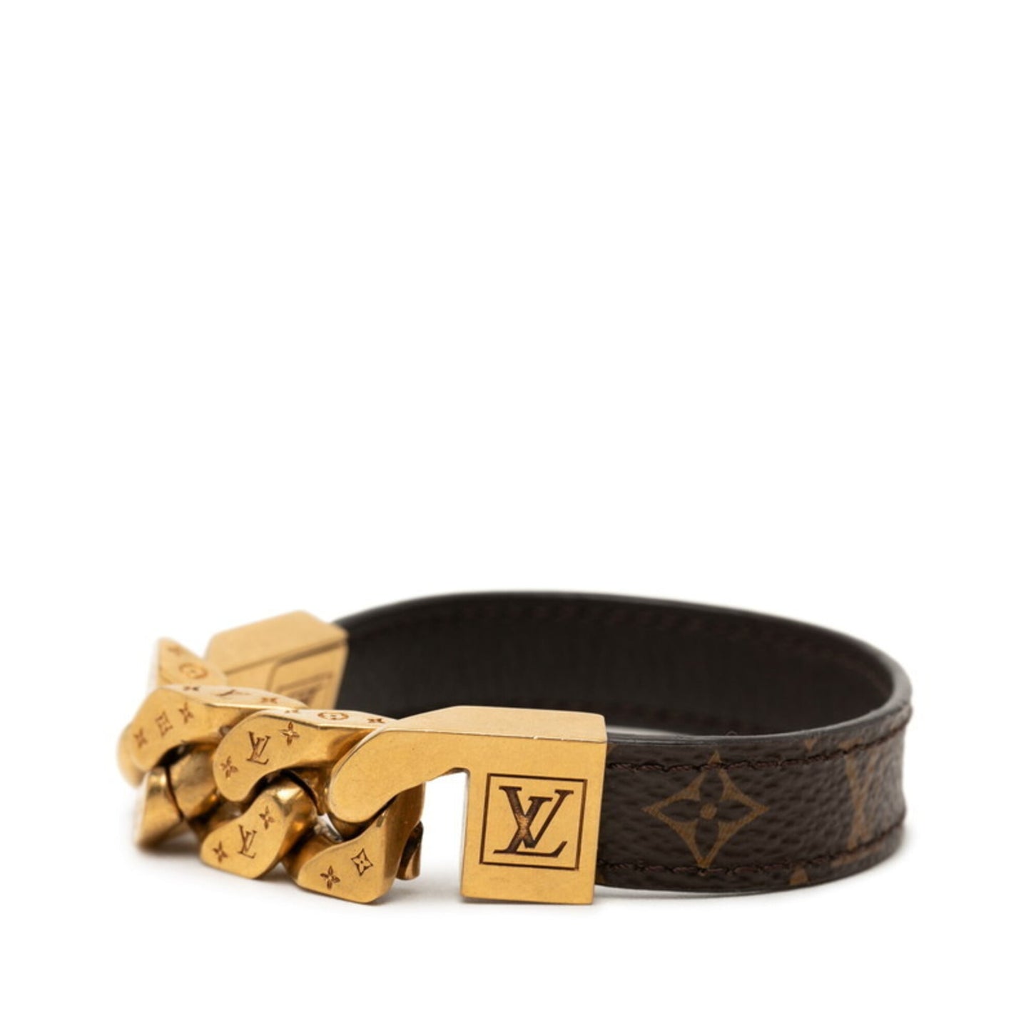 Monogram Bracelet Brown and Gold Plated
