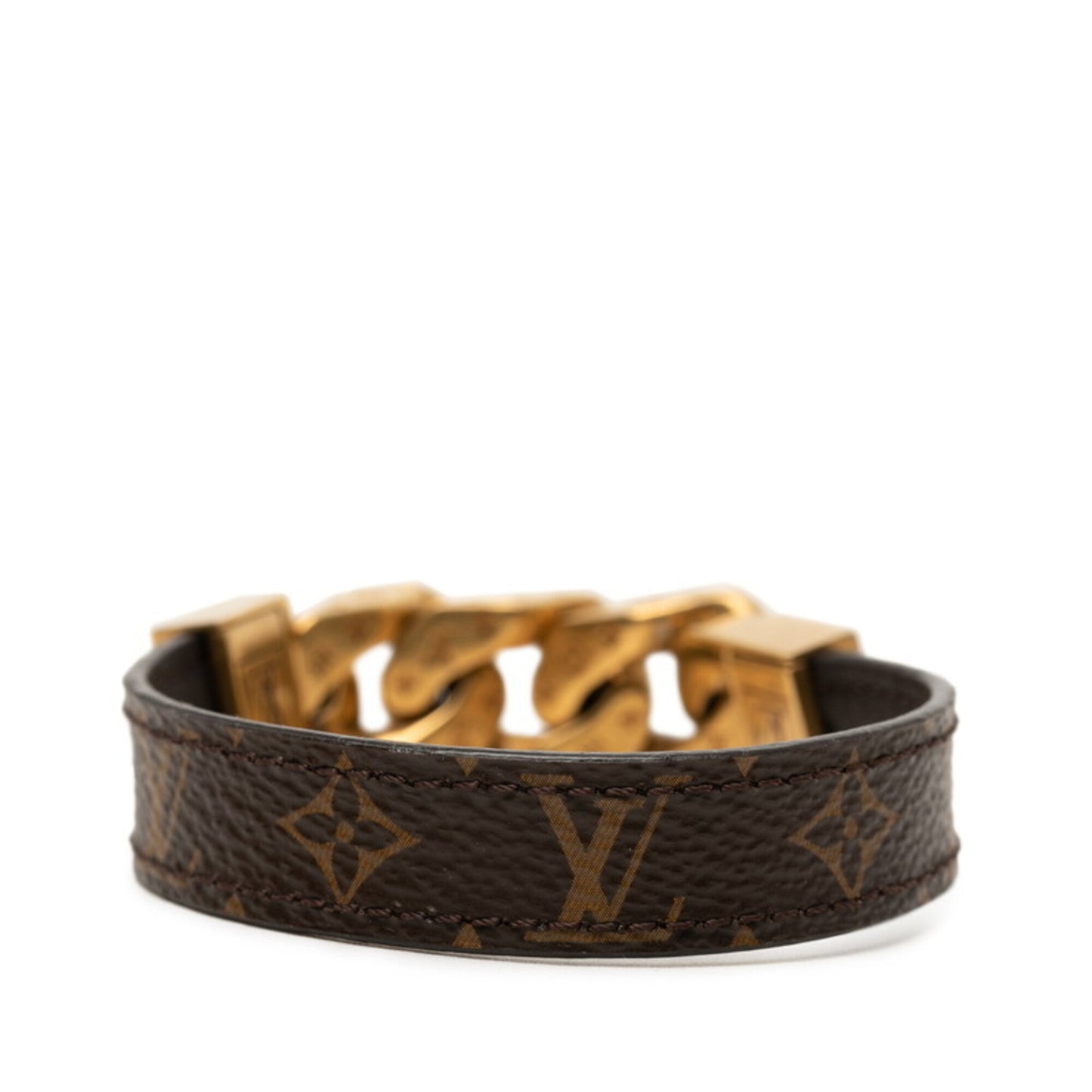 Monogram Bracelet Brown and Gold Plated