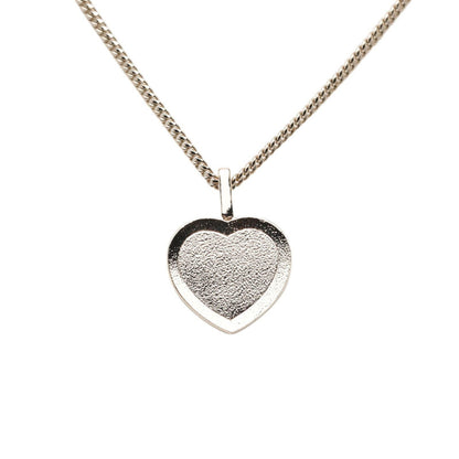 CC Logo Heart Pendant Necklace Gold-Tone Metal