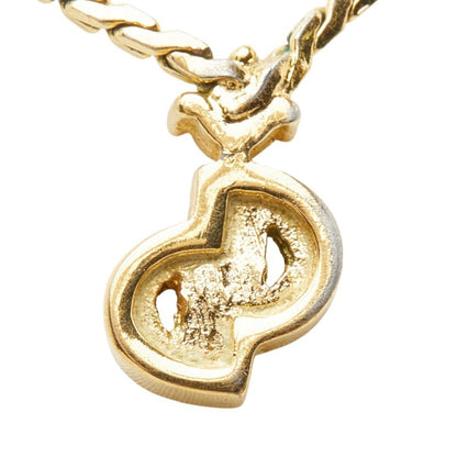 Pendant Necklace Gold Plated Rhinestone
