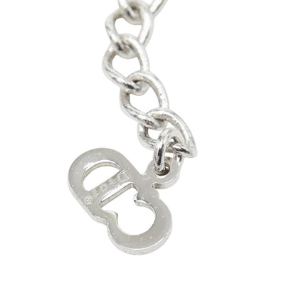 Trotter Plate Pendant Necklace Pink and Silver Metal