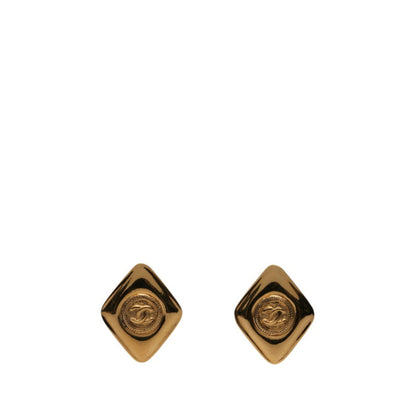 CC Logo Clip-On Earrings Metal Gold-Tone Metal