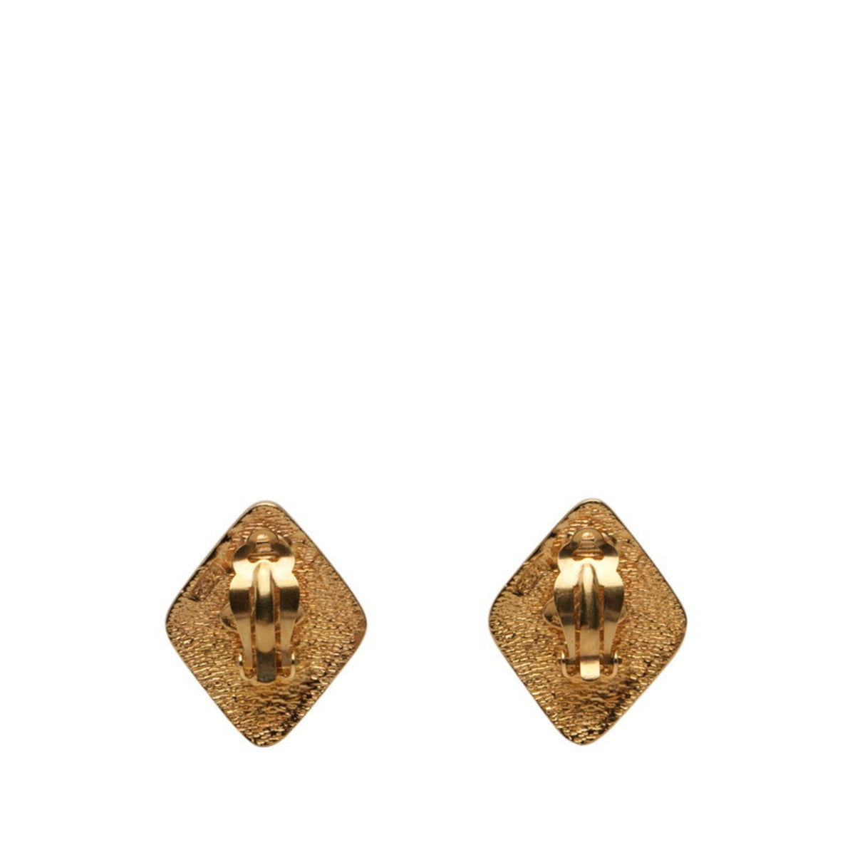 CC Logo Clip-On Earrings Metal Gold-Tone Metal