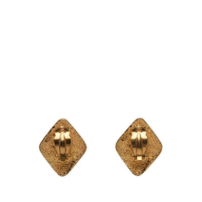 CC Logo Clip-On Earrings Metal Gold-Tone Metal
