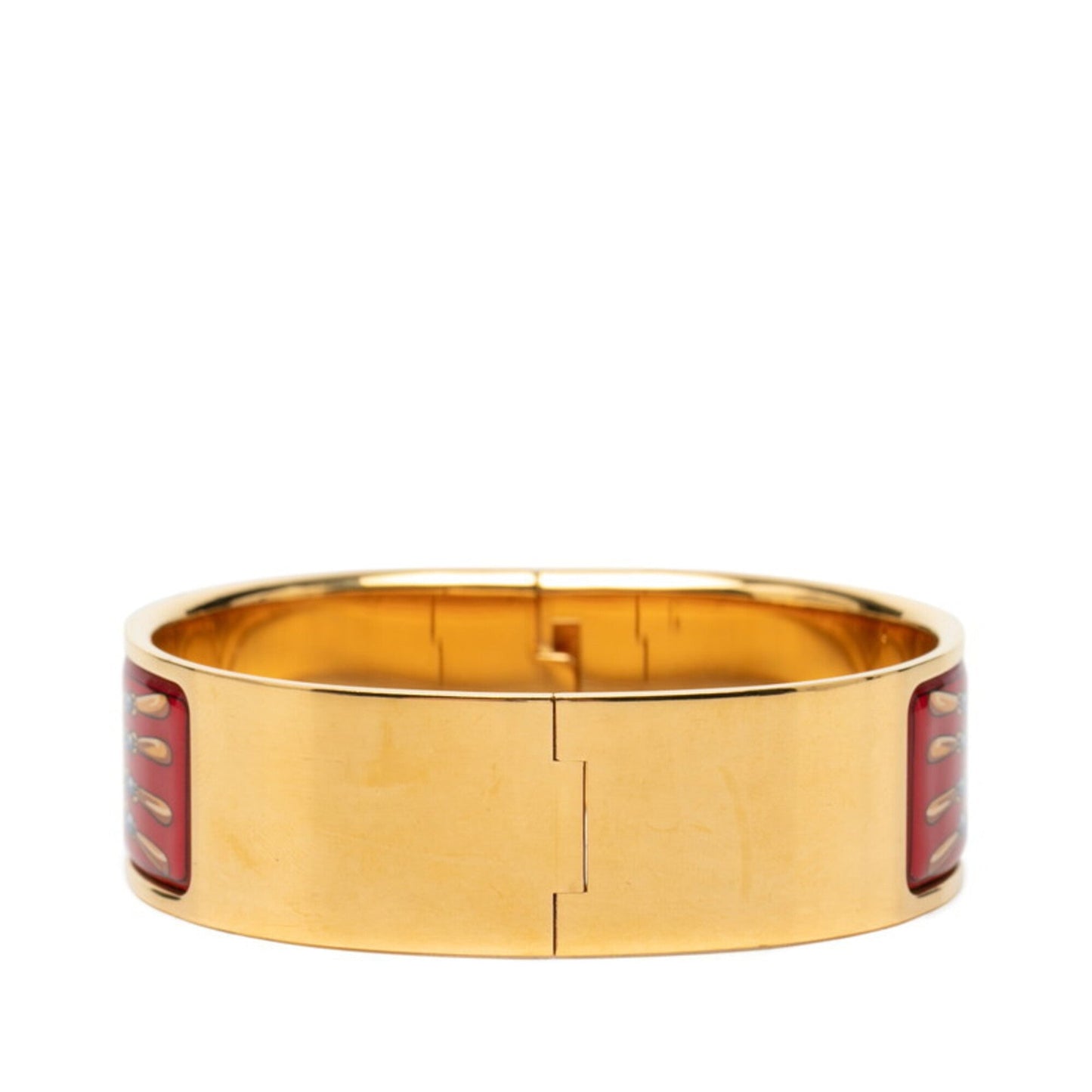 Loquet Bracelet Cloisonné Enamel Gold Red Multicolor