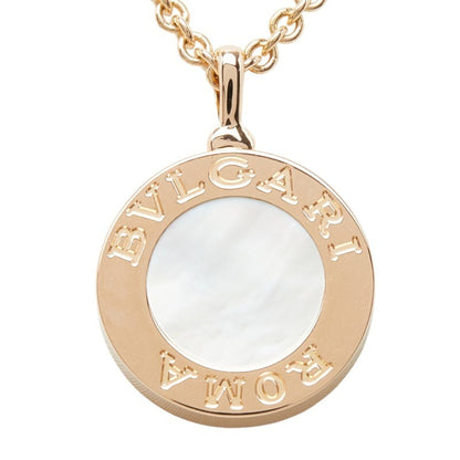 Pendant Necklace 18K Rose Gold and Shell with Diamond