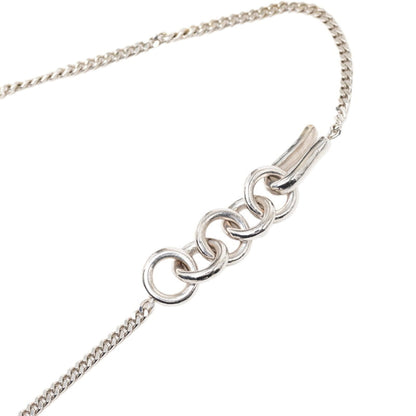 CC Logo Pendant Necklace Silver-Tone Metal