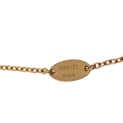 Monogram Flowerful Pendant Necklace Gold Plated