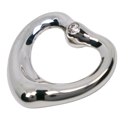 Open Heart Pendant Necklace Sterling Silver 13.5mm