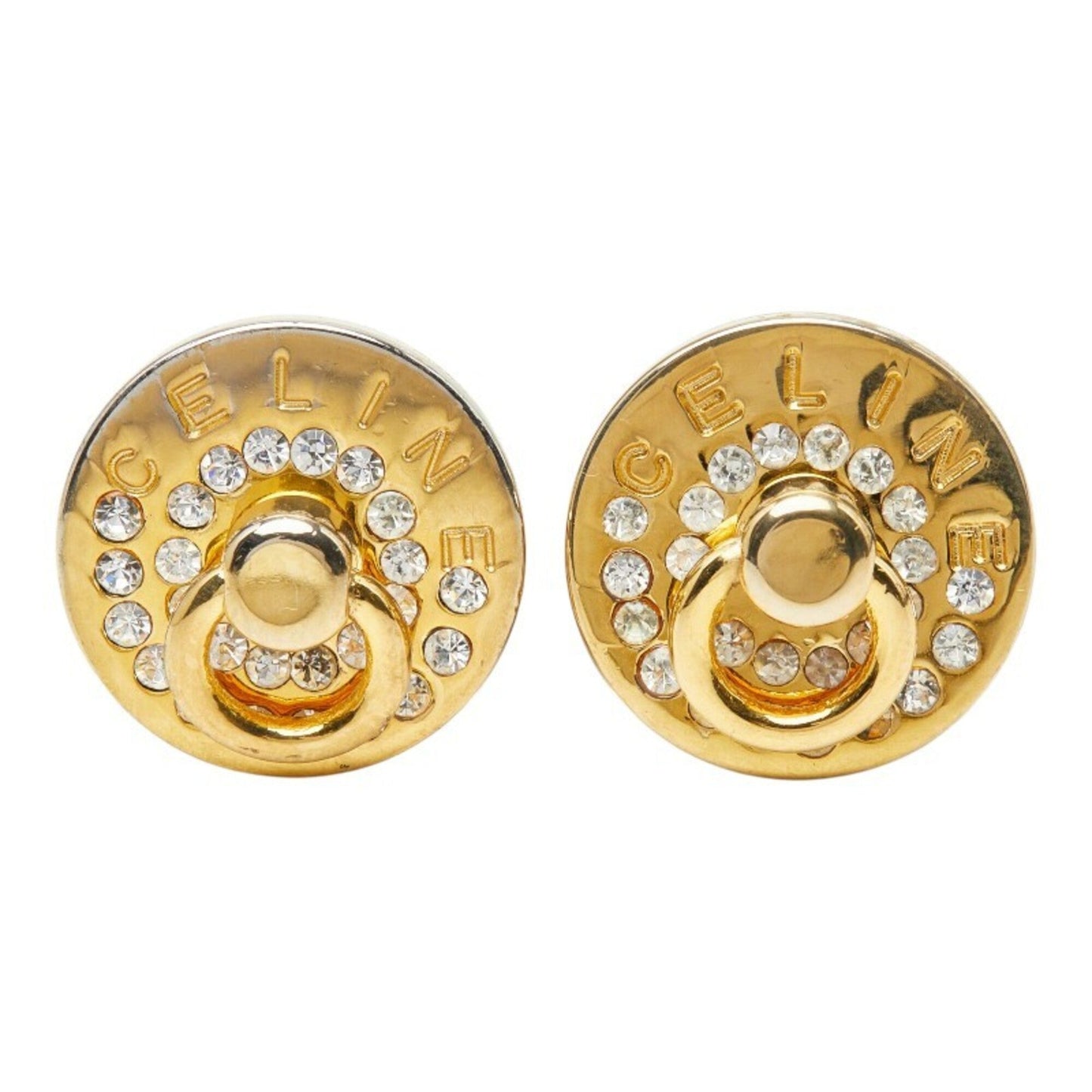 Rhinestone Clip-On Earrings Rhinestone
