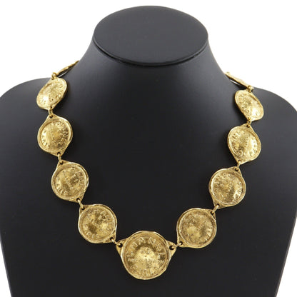 Pendant Necklace Metal Coin Motif