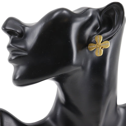 CC Logo Clover Clip-On Earrings Metal