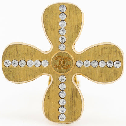 CC Logo Clover Clip-On Earrings Metal