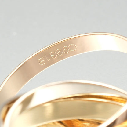 Vendome Louis Cartier Band Ring 18K Tricolor Gold