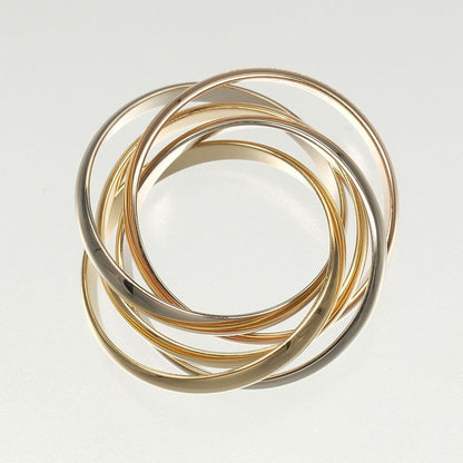 Vendome Louis Cartier Band Ring 18K Tricolor Gold