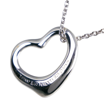 Open Heart Pendant Necklace Sterling Silver 13mm